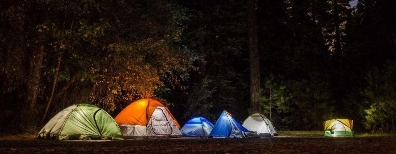 tents at night