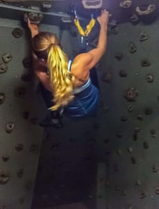 Rock climbing is a great workout