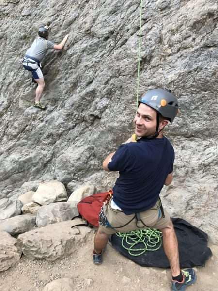 top rope climbing how to belay