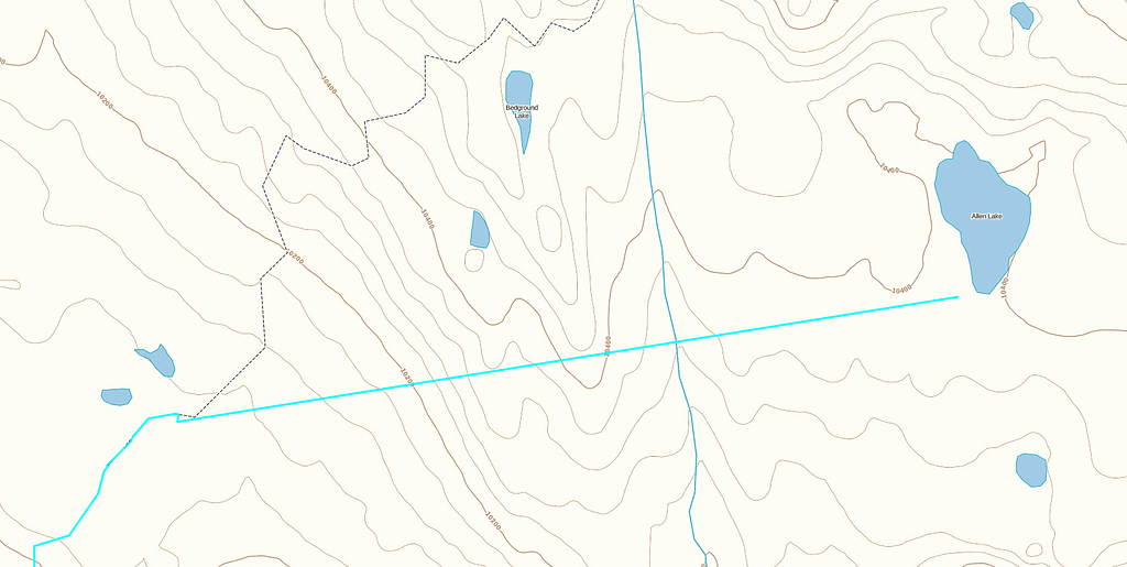 intended route on map