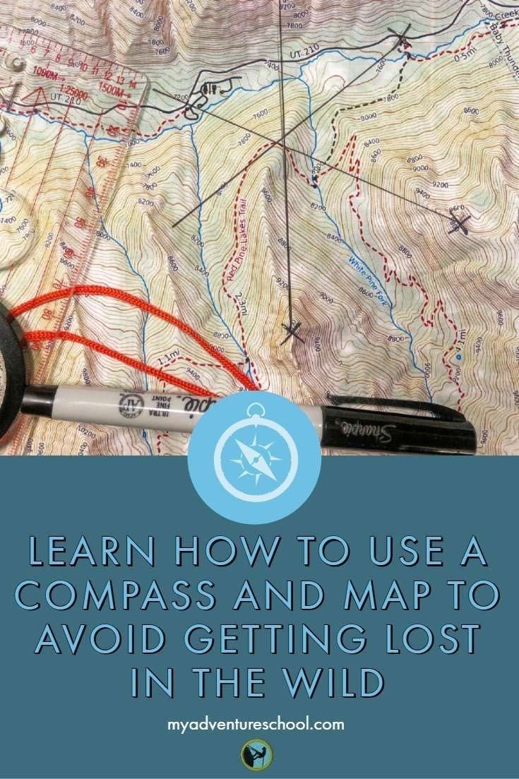 Learn how to use a compass and map to avoid getting lost in the wild