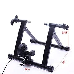 BalanceFrom Bike Trainer Stand Steel Bicycle Exercise Magnetic Stand with Front Wheel Riser Block Black 0