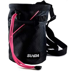 Sukoa Chalk Bag for Rock Climbing Bouldering Chalk Bag Bucket with Quick Clip Belt and 2 Large Zippered Pockets Rock Climbing Gear Equipment 0