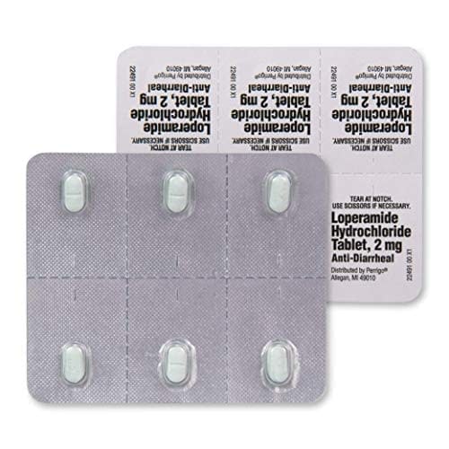 Amazon Basic Care Loperamide Hydrochloride Tablets 2 mg Anti Diarrheal Light Green 24 Count Pack of 1 0