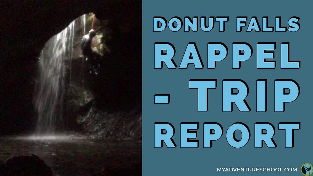rappelling into donut falls
